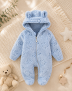 PolarBaby™ CloudSoft Bear Romper – Ultra Plush Hooded Baby Onesie