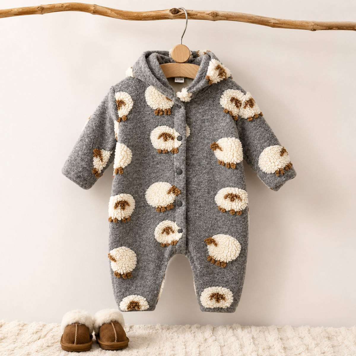 PolarBaby™ Little Lamb Fleece Romper - The Cutest Way to Stay Warm