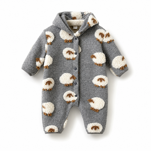 PolarBaby™ Little Lamb Fleece Romper - The Cutest Way to Stay Warm